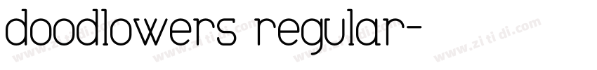 doodlowers regular字体转换